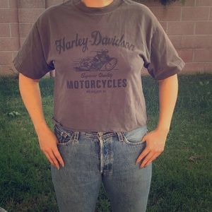 Vintage Harley Davidson crop tee